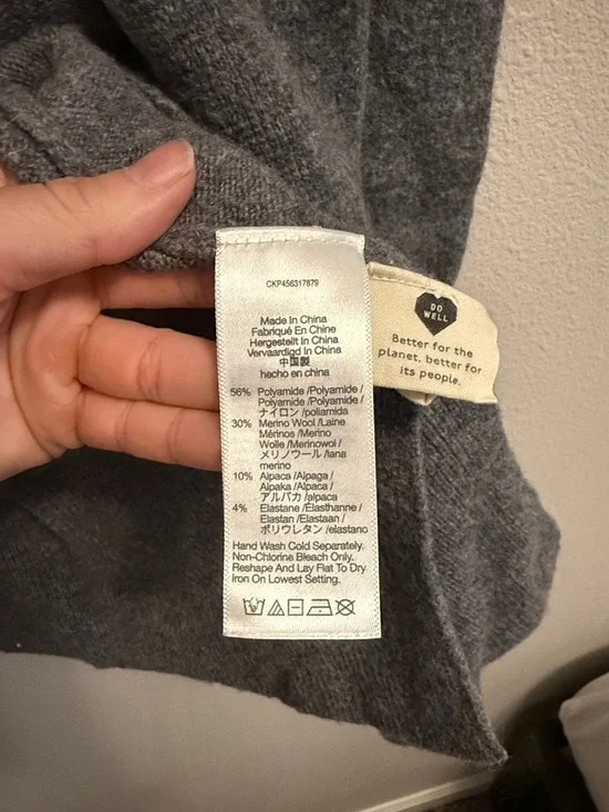 Madewell Gray Open-Front Pocket Cardigan Sweater - Wool Blend - Picture 4 of 5